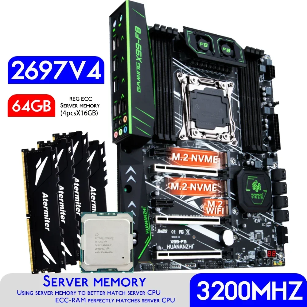 64Gb Ddr4 Ecc Reg 3200Mhz - Scheda madre HUANANZHI X99 F8 X99